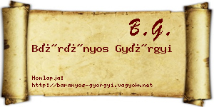 Bárányos Györgyi névjegykártya