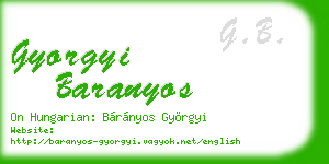 gyorgyi baranyos business card