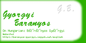 gyorgyi baranyos business card